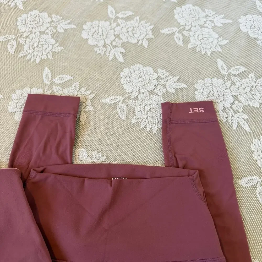 SET Active AirLuxe Matching Workout Set Mauve S/M